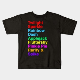 Friendship and Friends are Magic Pony Pals Roll Call T-shirt Kids T-Shirt